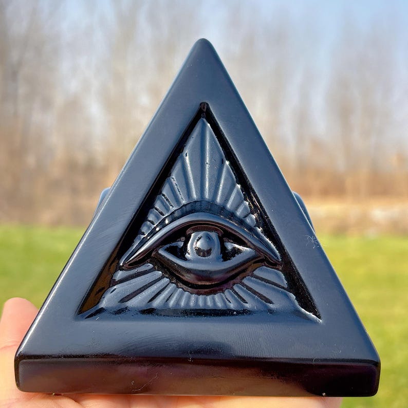 700g+ Natural Obsidian Pyramid,Quartz Crystal Pyramid,Mineral Specimen,Rock,Energy Balancing,Home Decoration, Reiki Healing,Crystal Gift
