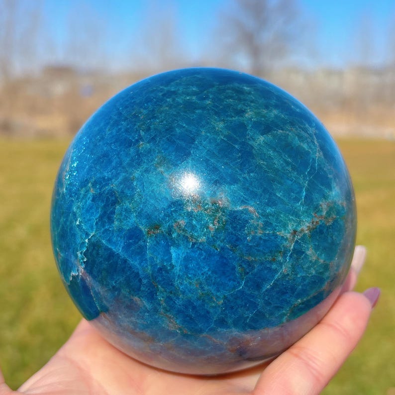 98mm Natural Apatite Sphere,Large Quartz Crystal Sphere,Crystal Heal,Crystal Collection,Divination Ball,Large Crystal Sphere,Crystal gift