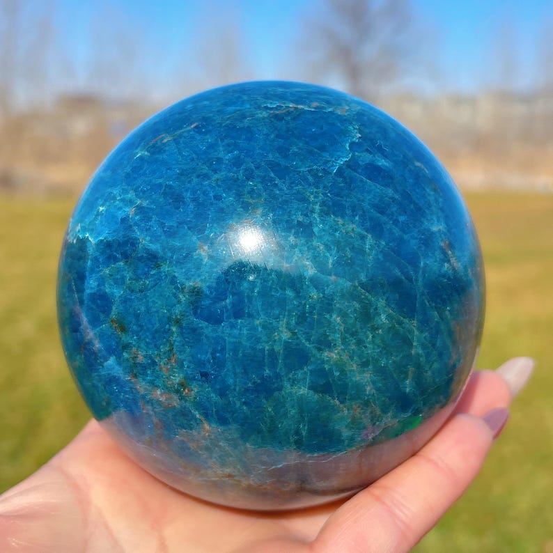 98mm Natural Apatite Sphere,Large Quartz Crystal Sphere,Crystal Heal,Crystal Collection,Divination Ball,Large Crystal Sphere,Crystal gift