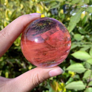 5-6cm Red Smelting Stone Ball,Quartz Ball,Gem Sphere,Crystal Sphere,Crystal Ball,Divination Ball,Home Decor,Crystal chakra,Crystal Gifts 1pc