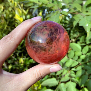 5-6cm Red Smelting Stone Ball,Quartz Ball,Gem Sphere,Crystal Sphere,Crystal Ball,Divination Ball,Home Decor,Crystal chakra,Crystal Gifts 1pc