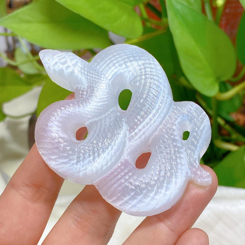 Natural Selenite Snake,Carved Crystal Snake,Crystal Carving,Crystal Energy,Mineral Specimen,Home Decoration,Reiki Heal,Crystal Gift