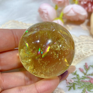 48mm Natural Citrine Sphere,High Quality Citrine Ball,Golden Citrine ball,Mineral Specimen,Reiki Heal,Gifts,Divination Ball,Prophecy Ball