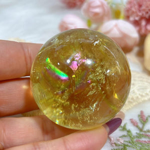 48mm Natural Citrine Sphere,High Quality Citrine Ball,Golden Citrine ball,Mineral Specimen,Reiki Heal,Gifts,Divination Ball,Prophecy Ball