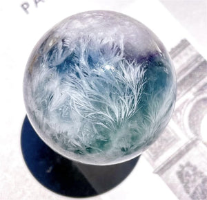 1PC Natural Feather Rainbow Fluorite Stone Sphere,High Quality Quartz Crystal Ball Carving,Reiki Healing Crystal,Home Decor,Energy Crystal