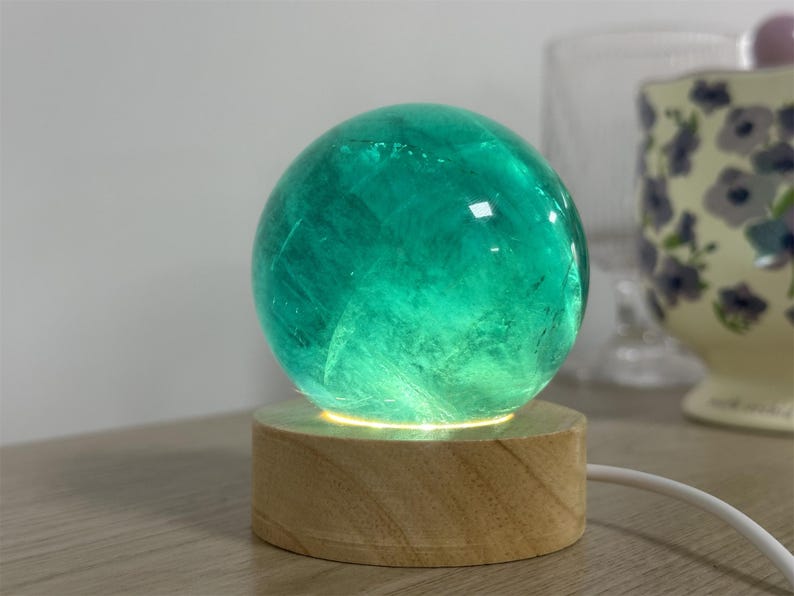 1PC Natural Blue Fluorite Sphere,High Quality Quartz Crystal Ball Carving,Reiki Healing,Home Decor,Energy Crystal,Crystal gifts+Free Base