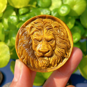 1PC Natural Tiger Eye Jasper Lion,Quartz Crystal Lion,Crystal Carved,Mineral Specimen,Rock,Home Decoration,Reiki Healing,Crystal Gift 40g+