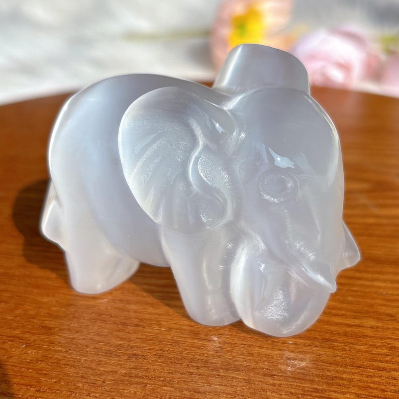 Natural Selenite Elephant,Quartz Crystal Elephant,Mineral Specimen,Selenite Meditation,Home Decor,Reiki Heal,Crystal Gifts