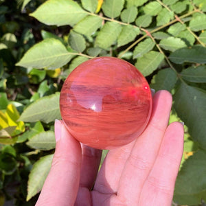 5-6cm Red Smelting Stone Ball,Quartz Ball,Gem Sphere,Crystal Sphere,Crystal Ball,Divination Ball,Home Decor,Crystal chakra,Crystal Gifts 1pc