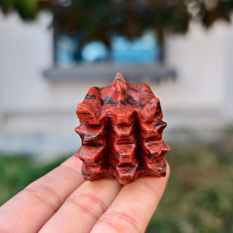 2.8" Natural Red Stone Carved Dragon，Red Stone Dragon Head Carving,Red Stone Dragon，Home Decor，Healing Figurine，gifts