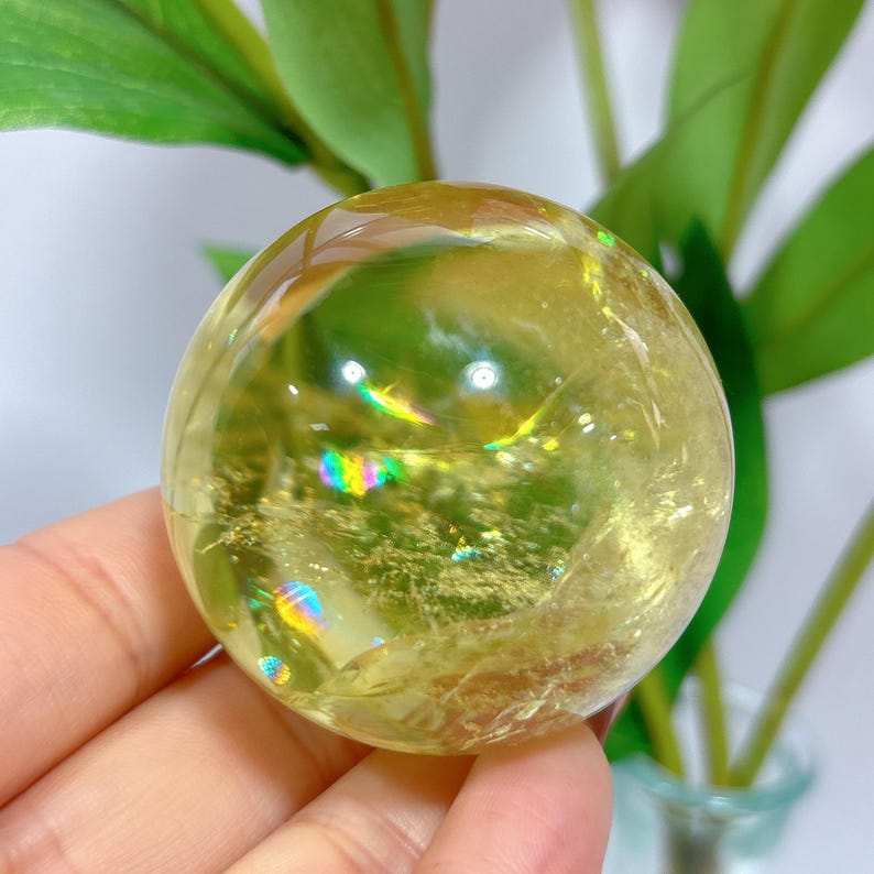 48mm Natural Citrine Sphere,High Quality Citrine Ball,Golden Citrine ball,Mineral Specimen,Reiki Heal,Gifts,Divination Ball,Prophecy Ball