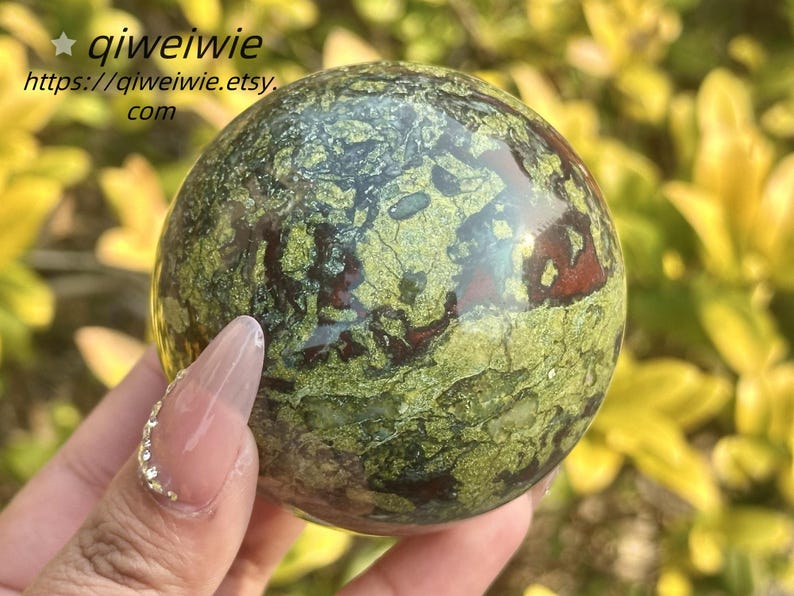 5CM+ Natural Dragon blood stone Sphere,Quartz Crystal Ball,Dragon blood stone ball by hand,Crystal Healing Divination ball,Crystal Gifts 1PC
