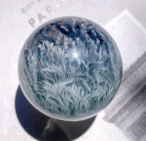 1PC Natural Feather Rainbow Fluorite Stone Sphere,High Quality Quartz Crystal Ball Carving,Reiki Healing Crystal,Home Decor,Energy Crystal