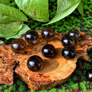 2-3cm+ Natural Smoky Quartz Ball,Quartz Ball,Gemstone Sphere,Crystal Sphere,Divination Crystal Ball,Home Decor,Reiki Heal,Crystal Gifts 1pc