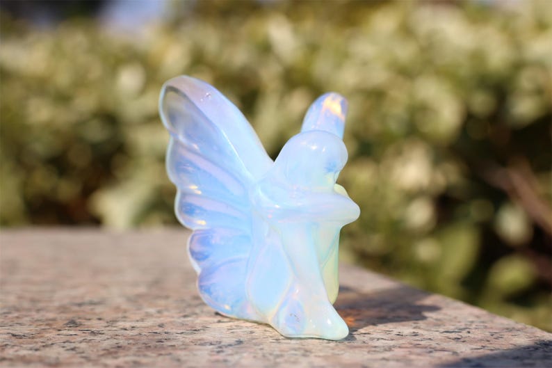 2.4"Hand carved opalite Fairy ,Quartz Crystal Carved ,Crystal Heal Reiki,Home decoration,Crystal Sculpture,Mineral,Crystal Gifts