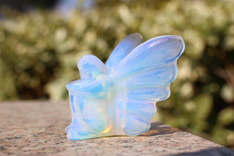 2.4"Hand carved opalite Fairy ,Quartz Crystal Carved ,Crystal Heal Reiki,Home decoration,Crystal Sculpture,Mineral,Crystal Gifts