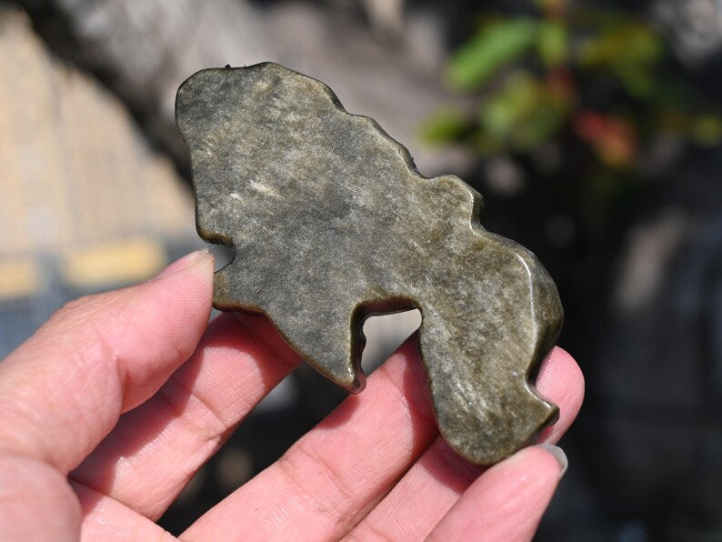 3'' Natural Gold obsidian Mermaid ornament，Crystal mermaid，Quartz crystal，Crystal ornament，Crystal Figurine，Crystal gift，Crystal healing 1PC