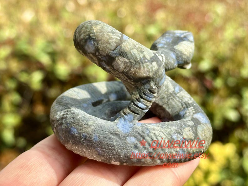 2.8" Natural Llanite Hand Carved Snake,Crystal quartz Skull,Snake Carving,Energy crystal,Reiki healing,Home Decor,Crystal gifts 1PC