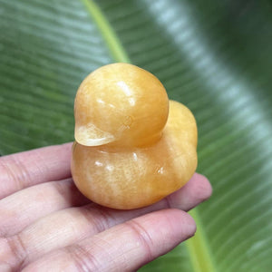 1.7'' Natural Yellow Calcite Duck, Quartz Crystal Duck, Gemstone Duck, Crystal Energy, Home Decoration, Reiki Healing, Crystal Gifts