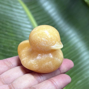 1.7'' Natural Yellow Calcite Duck, Quartz Crystal Duck, Gemstone Duck, Crystal Energy, Home Decoration, Reiki Healing, Crystal Gifts