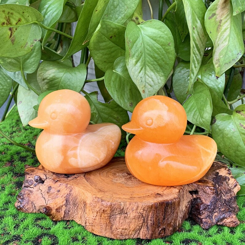 3.4" Natural Yellow Calcite Duck,Quartz Duck,Crystal Duck,Duck Carving,Mineral Specimen,Home Decor,Reiki Healing,Crystal Gifts