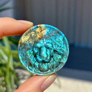 Natural Labradorite Lion,Quartz Crystal Lion,Mineral Sample,Crystal Pendant,Crystal Animal,Reiki Healing,Crystal Gift,Crystal Energy,Rock