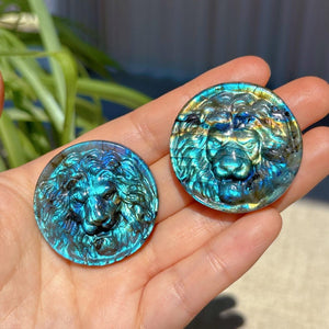 Natural Labradorite Lion,Quartz Crystal Lion,Mineral Sample,Crystal Pendant,Crystal Animal,Reiki Healing,Crystal Gift,Crystal Energy,Rock