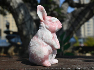 4'' Natural Pink Opalite Carved Rabbit, Crystal Skull ,Rabbit Carving, Crystal Healing Decor, Home Decor, Crystal gift 1PC