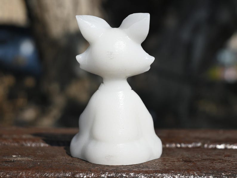 2.2'' Natural White jade Fox，Crystal fox, Quartz crystal，Animal skull，crystal carved，crystal skull，Halloween gift，healing stone 1PC