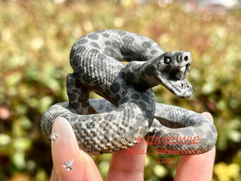 2.8" Natural Money stone Hand Carved Snake,Crystal quartz Skull,Snake Carving,Energy crystal,Reiki healing,Home Decor,Crystal gifts 1PC