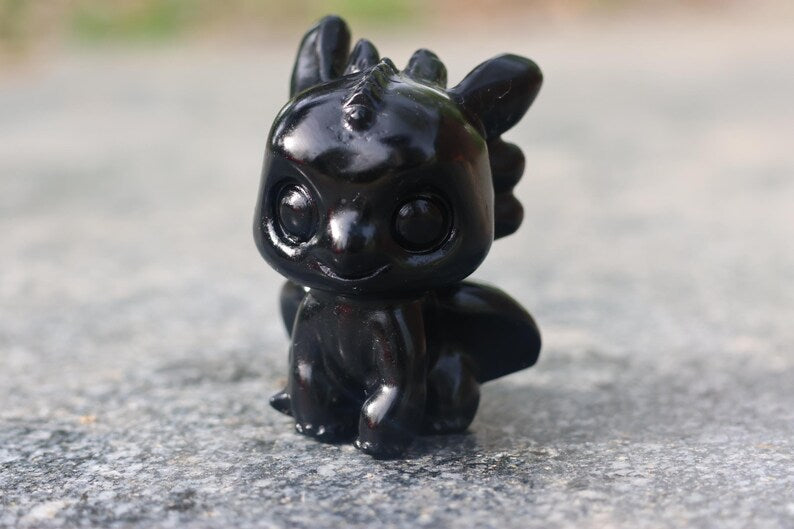 2" Natural obsidian deer,Quartz Crystal Carved ,Crystal Heal Reiki,Home decoration,Crystal Sculpture,Mineral,Crystal Gifts