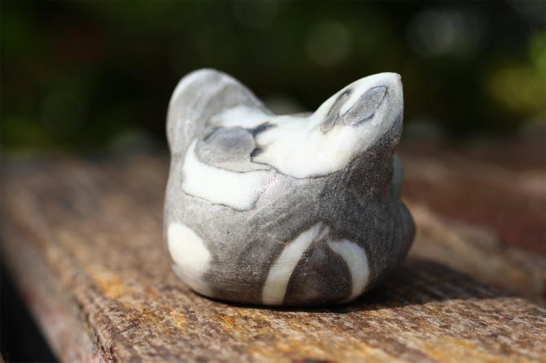 2" Natral shell stone cat head,Quartz Crystal Carved ,Crystal Heal Reiki,Home decoration,Crystal Sculpture,Mineral,Crystal Gifts