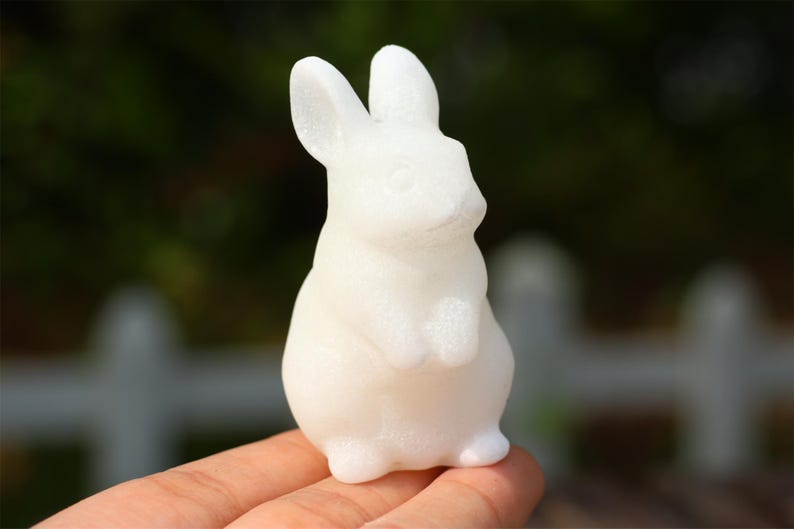 2" Natural white jade Rabbit,Quartz Crystal Carved ,Crystal Heal Reiki,Home decoration,Crystal Sculpture,Mineral,Crystal Gifts