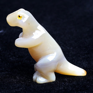 Natural Hand Carved Gemstone Crystal Quartz  Dinosaur  Figurine Sculpture Hand Made Statue 2.4 inches Healing Stone Reiki Home Decor Gift