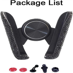 Bling Car Phone Holder Car Dash Air Vent Automatic Phone Mount 360°Adjustable