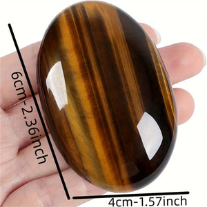 Natural Tiger Eye Crystal Therapy Crystal Gem Crystal Decoration ENergy Balance Therapy Polishing Stone Palm Stone Room Decoration Mediation Gift