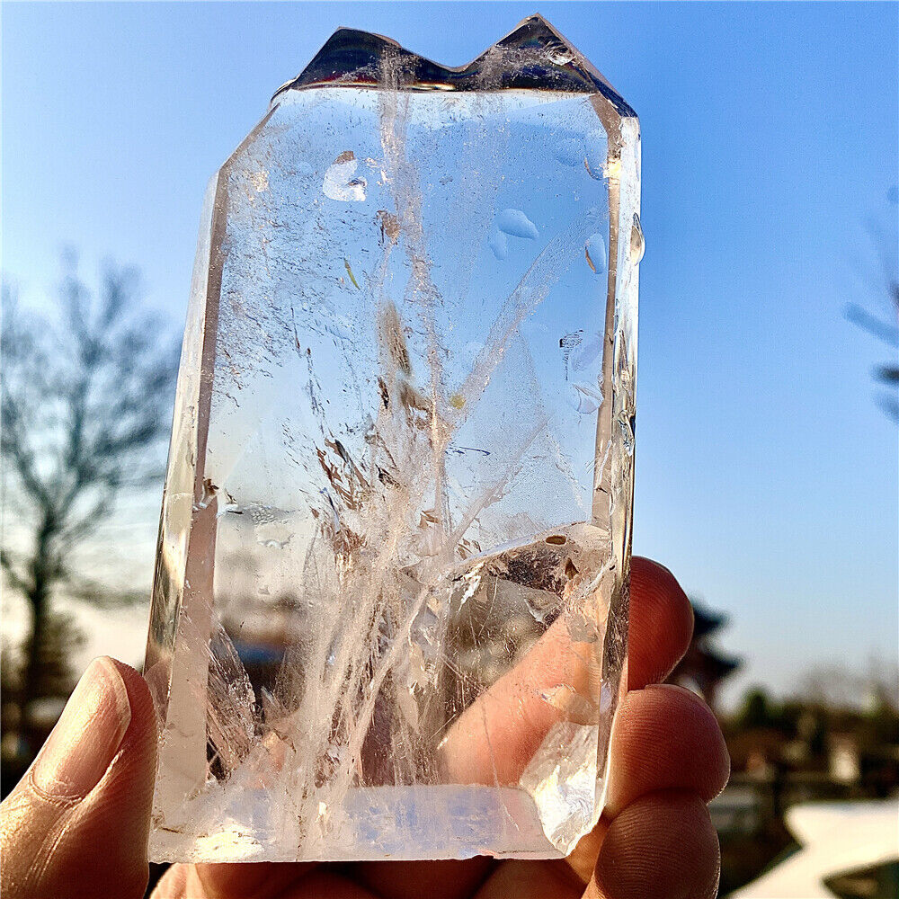 248g High Vibration Ultra Clear Natural Crystal Quartz Soulmate Healing Points