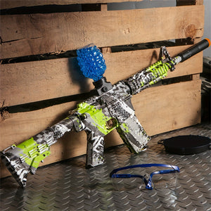 Electric AKM/M4 Splatter Blaster, Gel Blaster Gun With Water Beads And Goggles, Toy Gun For Outdoor Activities And Shooting Game, Adult Toys And Kid Toys (Gel Bullets Not Included)