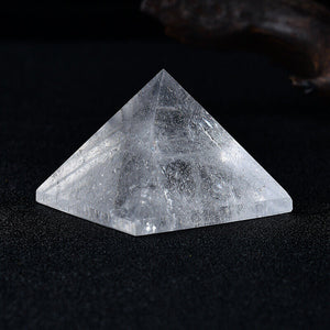 Crystal Pyramid Healing Ornament Gemstone Gift Home Decor Figurine Protection