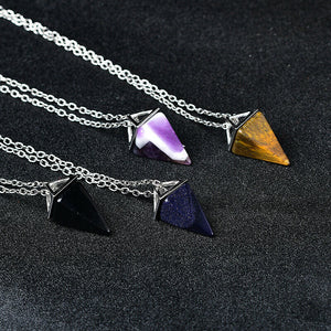 Chakra Pyramid Pendulum Pendant Fashion Energy Generator Pendant Crystal Gift