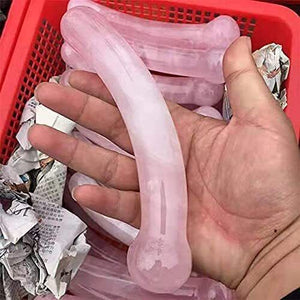 1pc Natural Anti Age Tool Rose Quartz Stone Massage Wands Stick for Healthy