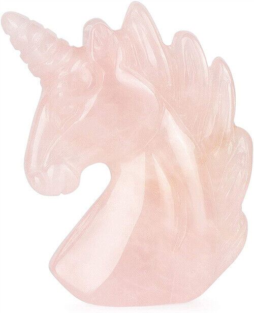 Unicorn Stone Statue,Hand- Carved Healing Crystal Gemstones Unicorn Figurine Reiki Sculpture Desk Decor Ornametns with Gift Box