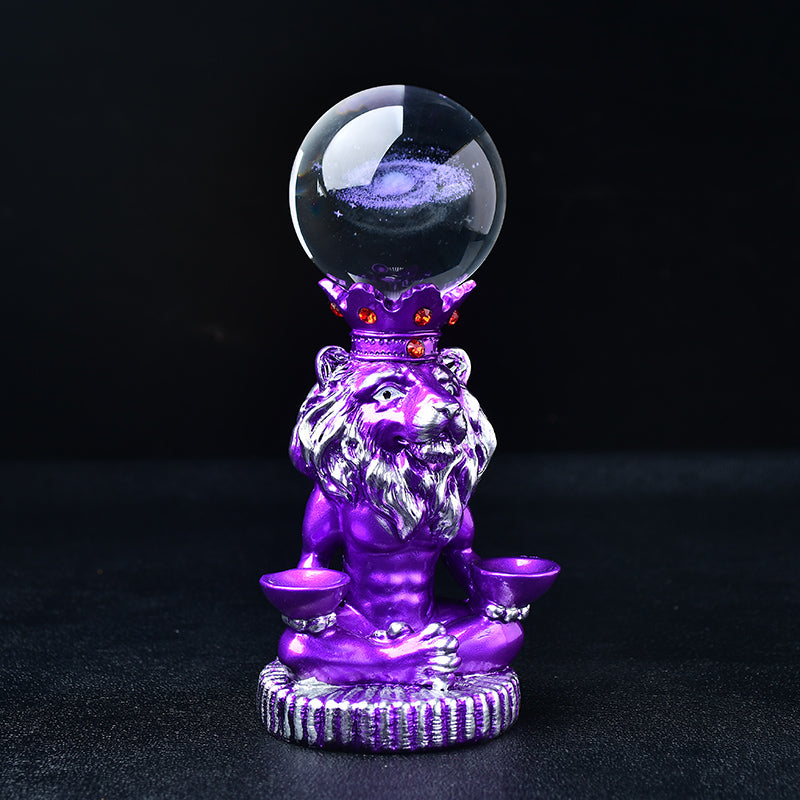 Lion Sphere Stand Base Crystal Ball Holder Animal Shape Design DIY Decoration Sphere Handmade Stand Holiday Gift Ornament Display