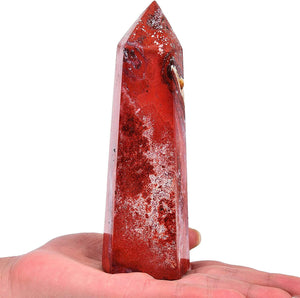 Crystal Stone Tower Large Healing Crystal Wand Obelisk 6 Faceted Column Reiki