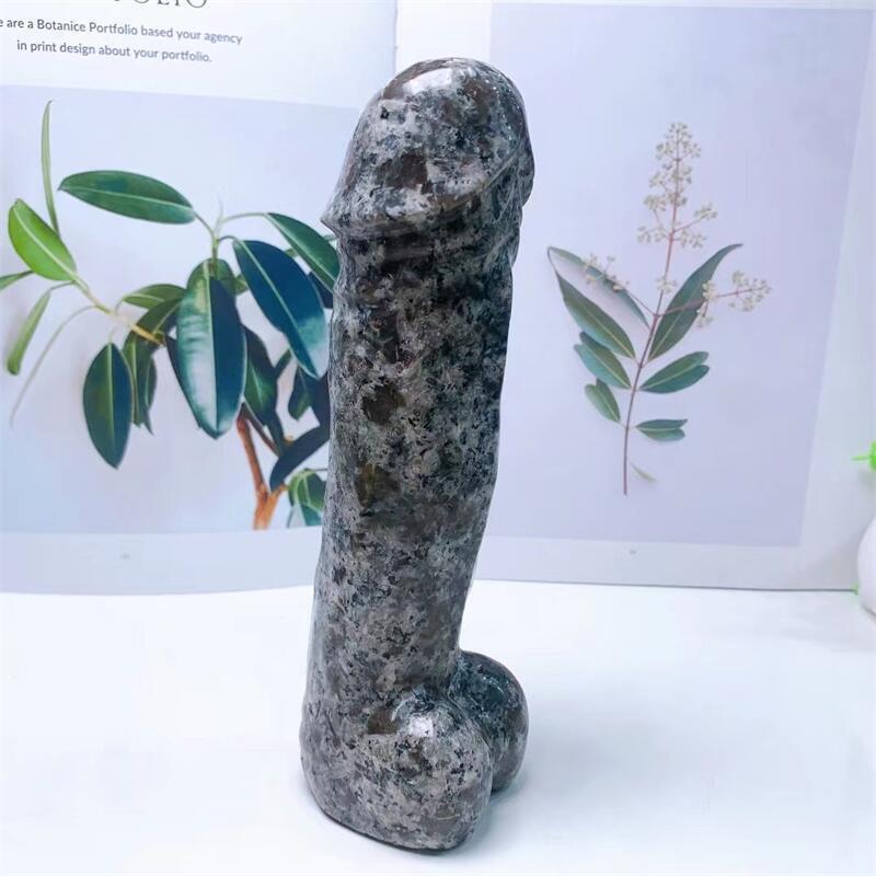 17.5cm Large Size Natural Yooperlite Crystal Massage Penis Wand Gemstone