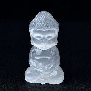 Selenite Buddha Hand Carved Sculpture Crystal Home Decoration Selenite Figurine