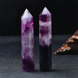 Fluorite Clear Crystal Tower Reiki Healing Meditation Chakra Specimen Hand Made Points Collection Gift Crystal Point