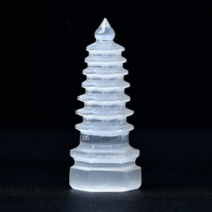 Selenite Tower Hand Carved Sculpture Crystal Home Decoration Selenite Figurine