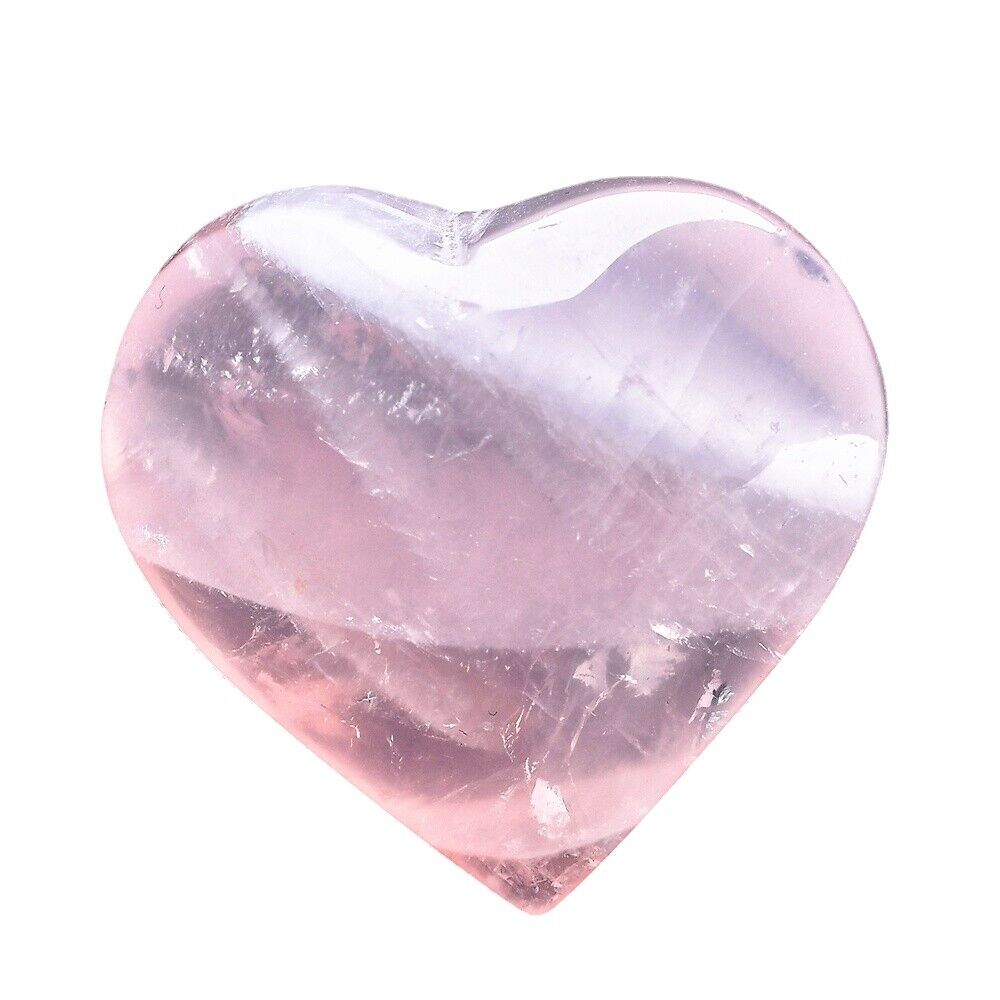 Crystal Heart Shaped Rose Quartz Double Heart Decor Valentine Gift Gemstone