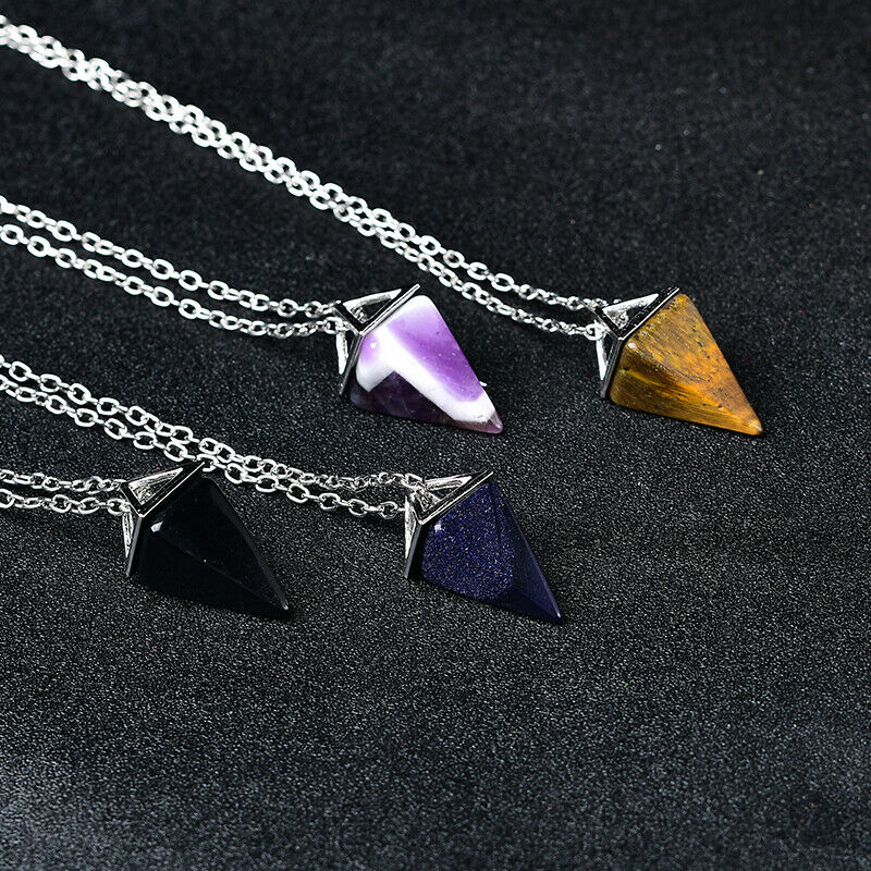 Chakra Pyramid Pendulum Pendant Fashion Energy Generator Pendant Crystal Gift